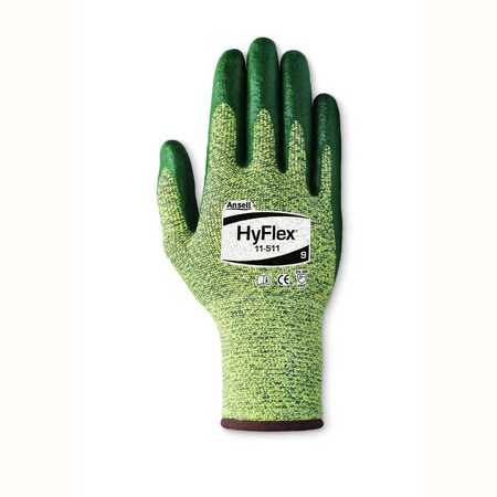 Ansell Hyflex, Gray, Nylon, Palm Dipped, Size 8 11-511-6